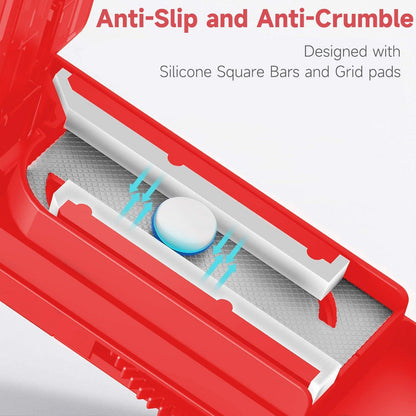 Tablettenteiler für Kleine Tabletten Rosa inkl. Pinsel und Pinzette