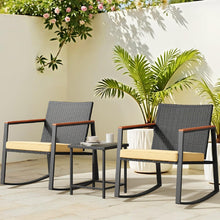 Bealife 3-teiliges Rattan Gartenmöbel-Set für Balkon