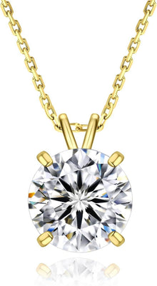 Moissanite Anhänger Kette Solitär Halo Diamant Halskette VVS1 D Farbe