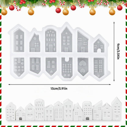 Silikonformen Häuser – 12er Set für DIY & Basteln