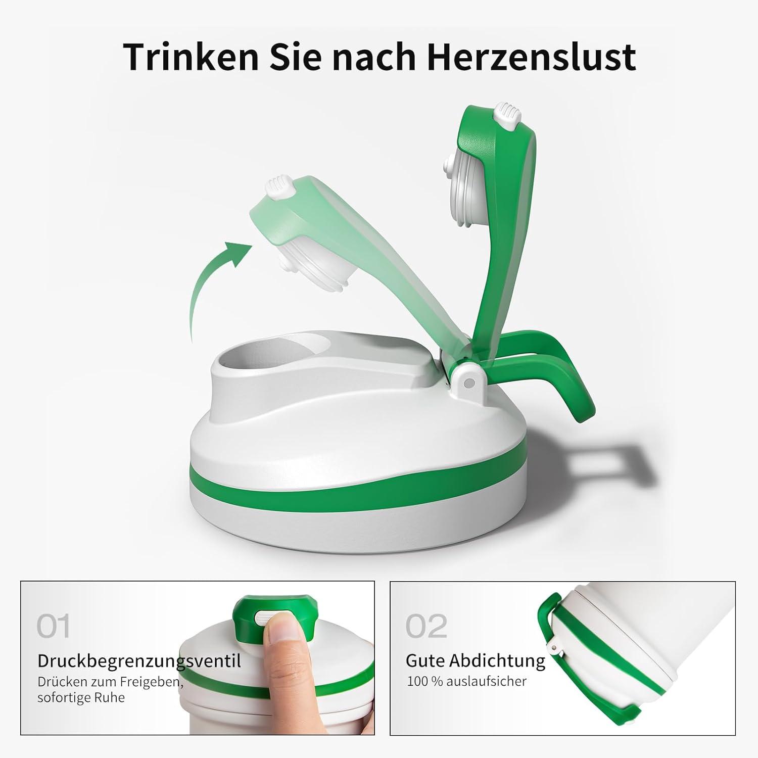 Protein Shaker Edelstahl 500ml BPA frei auslaufsicher kalt halten