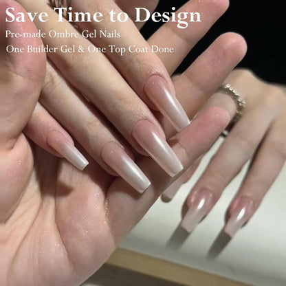240 Falsche Nägel Rosa Ballerina Design - Französisch Nail Tips Set