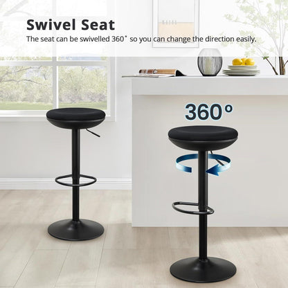 Ergonomischer Stehhocker höhenverstellbar Schwarz 2er Set - 360° drehbar
