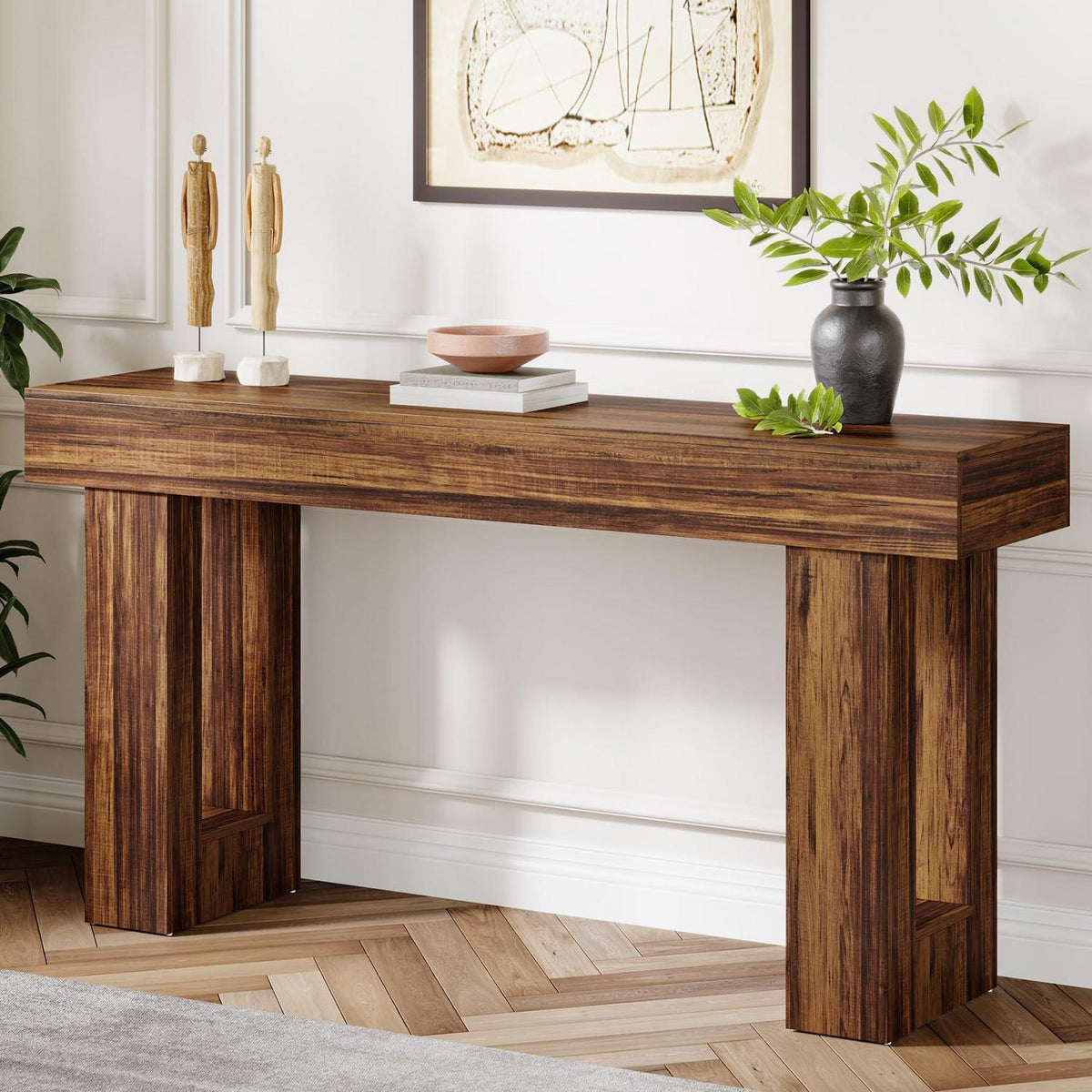 160 cm Konsolentisch im Landhausstil – Rustikaler Sofatisch