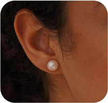 Perlen Ohrringe Silber 925 Damen Süßwasserperlen Ohrstecker Gold Perle