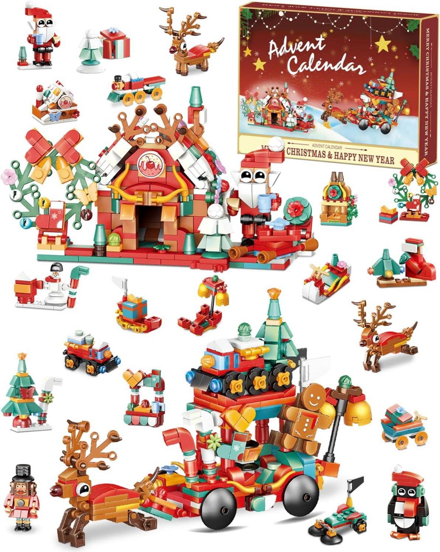 Adventskalender Bausteine-Weihnachten Mini Blocks 12 in 1