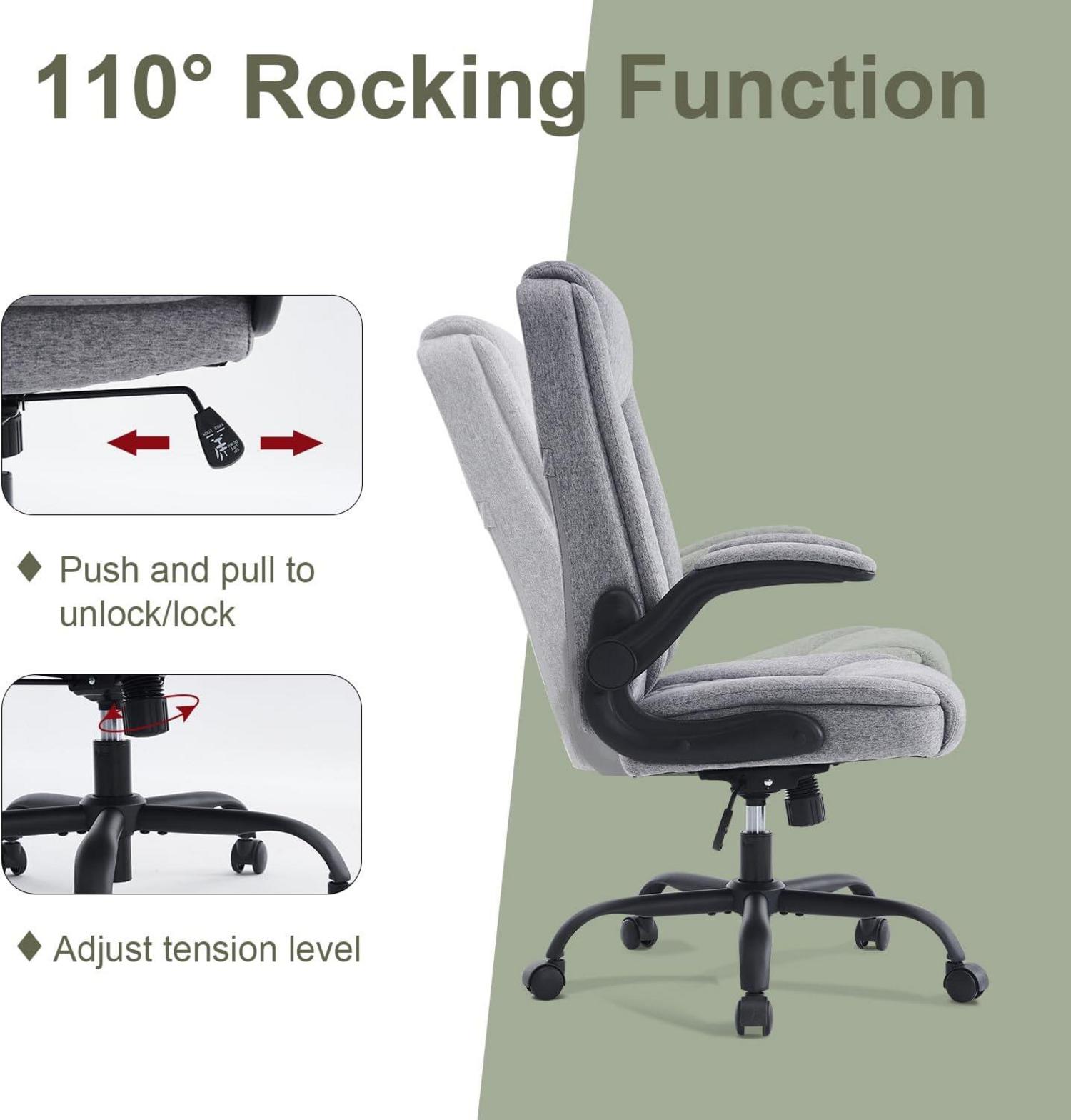 Bürostuhl Ergonomisch Chefsessel mit Armlehne höhenverstellbar