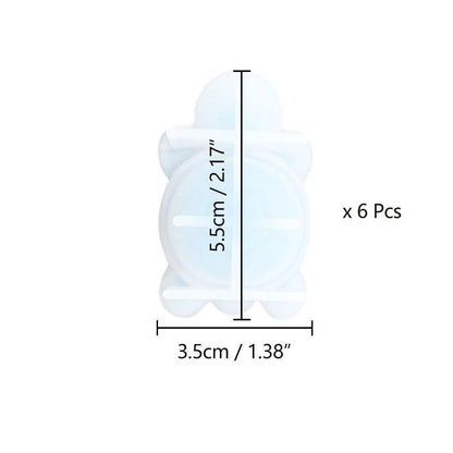 Schildkröten Epoxidharz Form Set | 6 Form Silikon für DIY Schlüsselanhänger