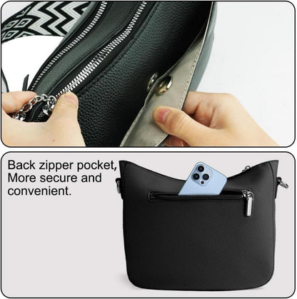 URAQT Umhängetasche Damen, Kleine Handtasche, Verstellbarer Schulterriemen
