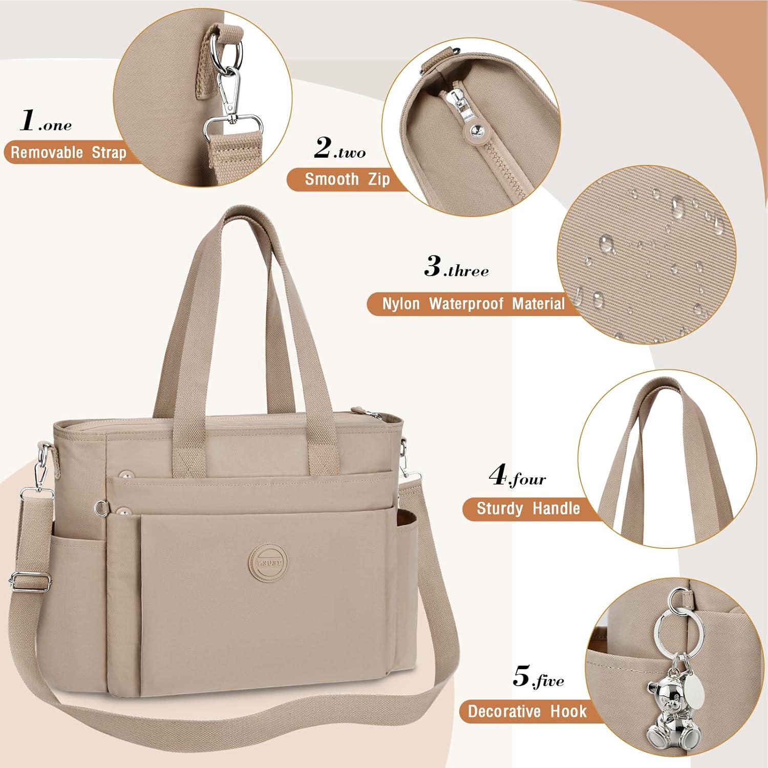 TEUEN Handtasche Damen Groß Nylon Tote Crossbody Schultertaschen Outdoor