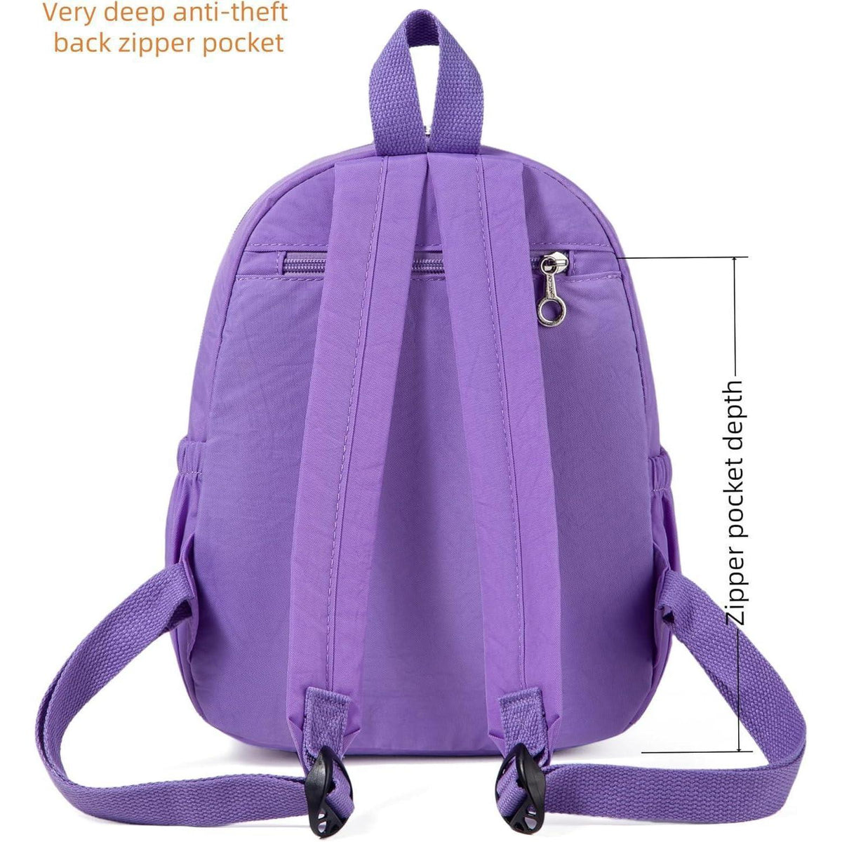 Damen Mini Rucksack Leicht & Kompakt, Hellviolett