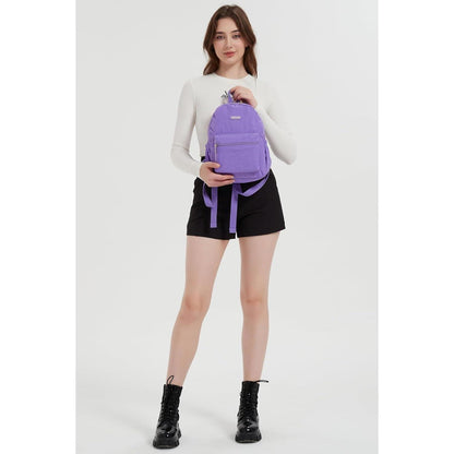 Damen Mini Rucksack Leicht & Kompakt, Hellviolett