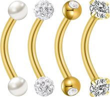 Bauchnabelpiercing Gold Silver Chirurgenstahl Edelstahl Perle CZ