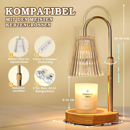 Valentinstag Kerzenwärmer Lampe Candle Warmer Duftlampe Timer Dimmer