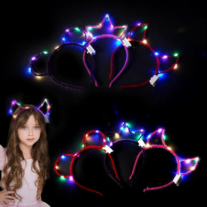 LED Stirnband 6 Stück Party Haarreif Kinder Leuchtendes Blinkendes