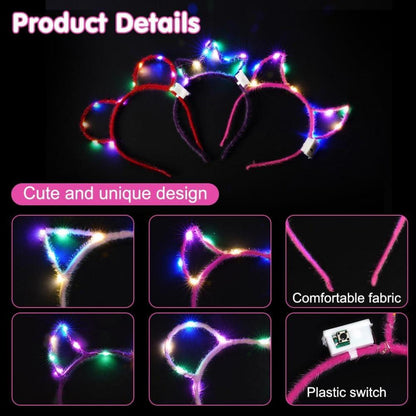LED Stirnband 6 Stück Party Haarreif Kinder Leuchtendes Blinkendes