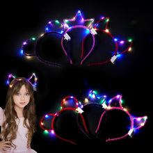 LED Stirnband Set 14 Stück Katze Haarreif Kinder