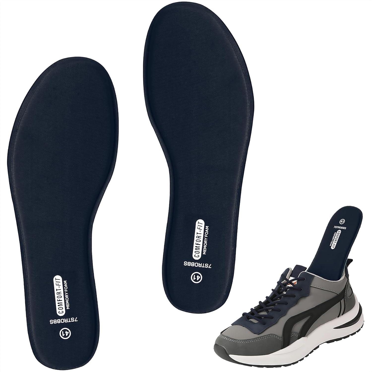 Memory Foam Einlegesohlen Blau für Damen Herren EU46