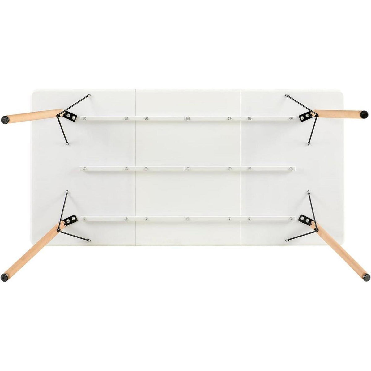 Esszimmergruppe 160x80cm Weiß mit 4 Grau Stühlen