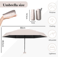 Sykerout Regenschirm Mini Taschenschirm faltbarer UV Schutz