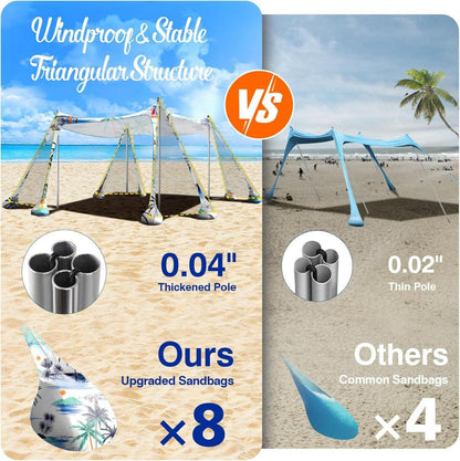 Rhino Valley Strandmuschel UPF50+ Sonnenschutz mit
