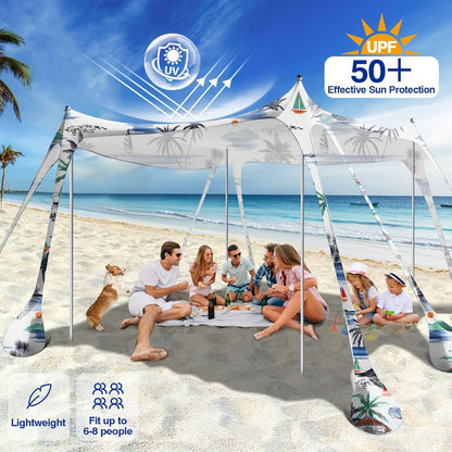 Rhino Valley Strandmuschel UPF50+ Sonnenschutz 8 Sandschaufeln 4