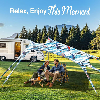 Rhino Valley Strandmuschel UPF50+ Sonnenschutz Tragbar Camping Angeln