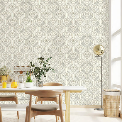 Moderne Selbstklebende Tapete Geometrie Streifen 44cm x 10m