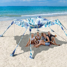 Strandmuschel UPF50+ mit Sandschaufeln und Stangen Strandzelt
