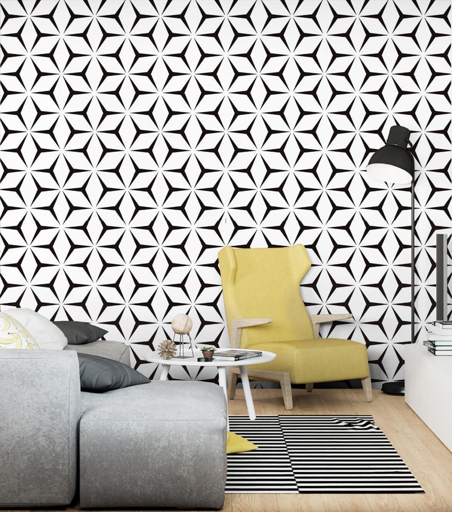 Selbstklebende Moderne Verdickte Vinyl Tapete Geometrie 2 44 x 1000 cm