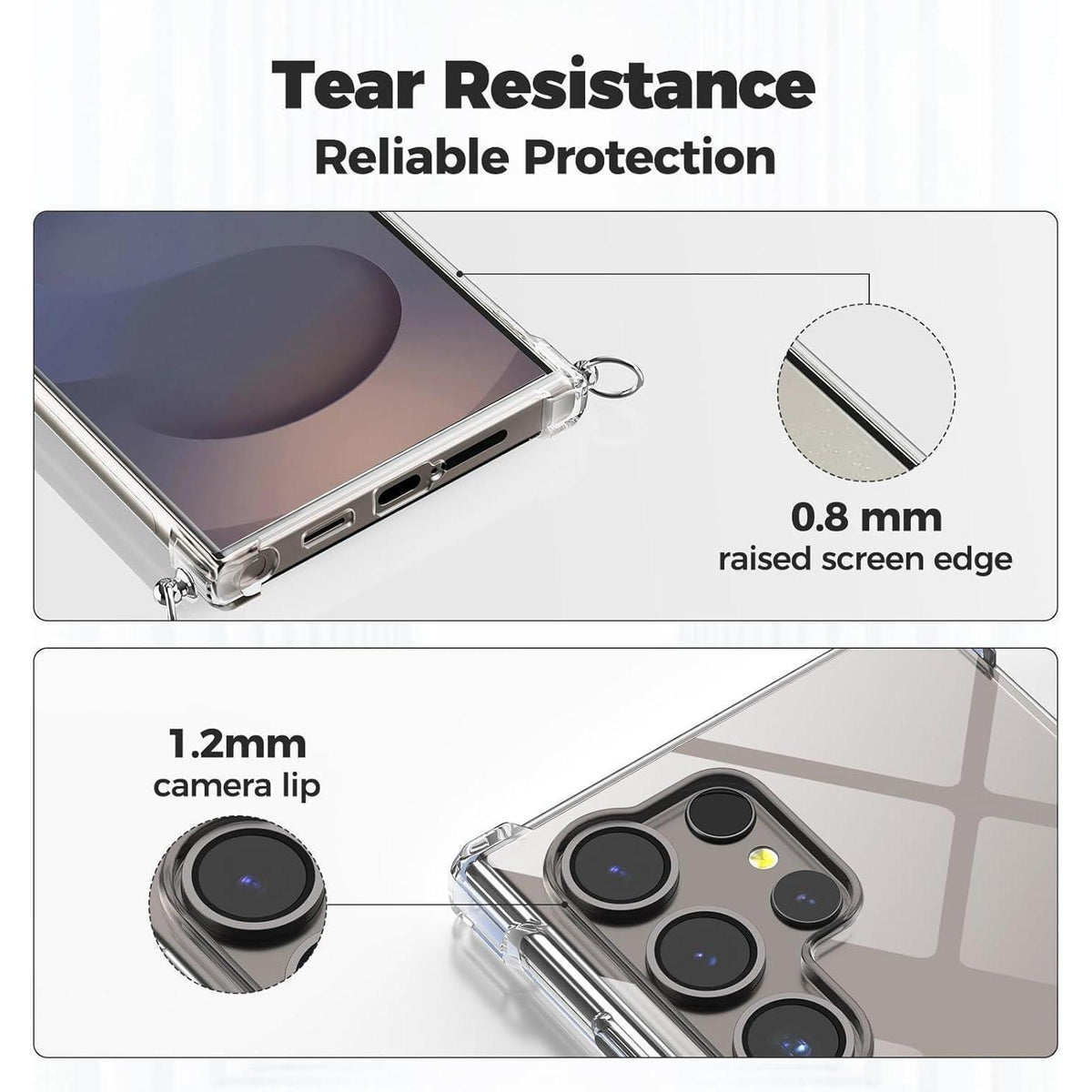 Samsung Galaxy S25 Ultra Umhängehülle mit Kordel Schwarz