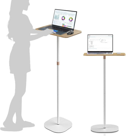 Stehpult Höhenverstellbar Computertisch Weiß Laptoptisch Projektor