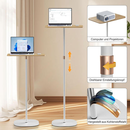 Stehpult Höhenverstellbar Computertisch Weiß Laptoptisch Projektor