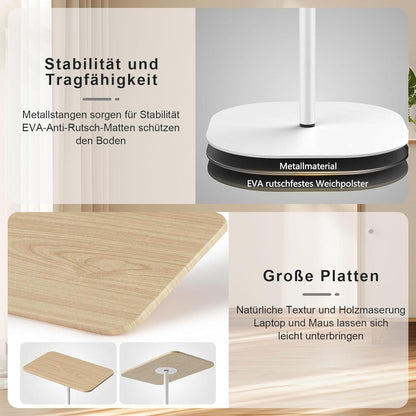 Höhenverstellbares Stehpult Weiß 46-120 cm für Laptop Büro Laptoptisch