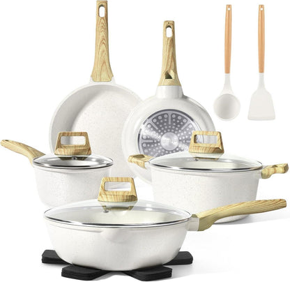 Granit Topfset 14tlg. Antihaftbeschichtet Cookware Set