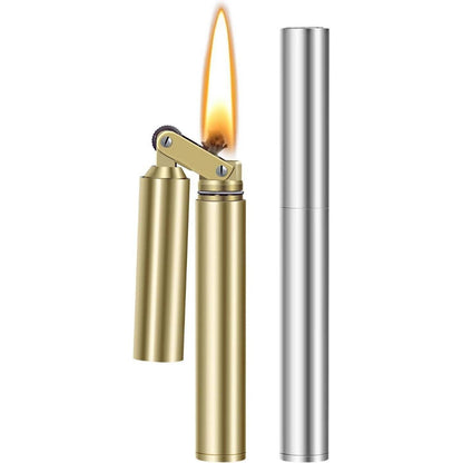 2x Vintage Benzinfeuerzeug Set – Gold & Silber | Geschenk für Männer