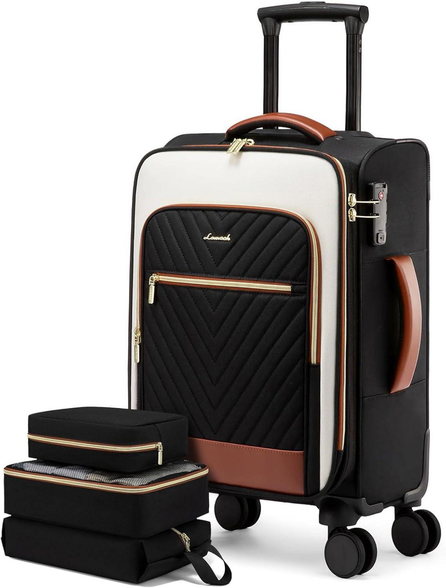 Handgepäck Koffer 17 Zoll Laptopfach Rollen Reisekoffer Carry On