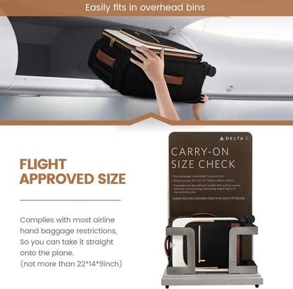 Handgepäck Koffer 17 Zoll Laptopfach Rollen Stoff Travel Cabin Suitcase