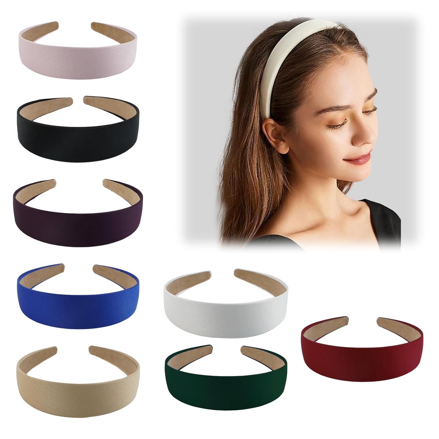 8er Set Damen Haarreifen Breit DIY Haarschmuck 8 Farben