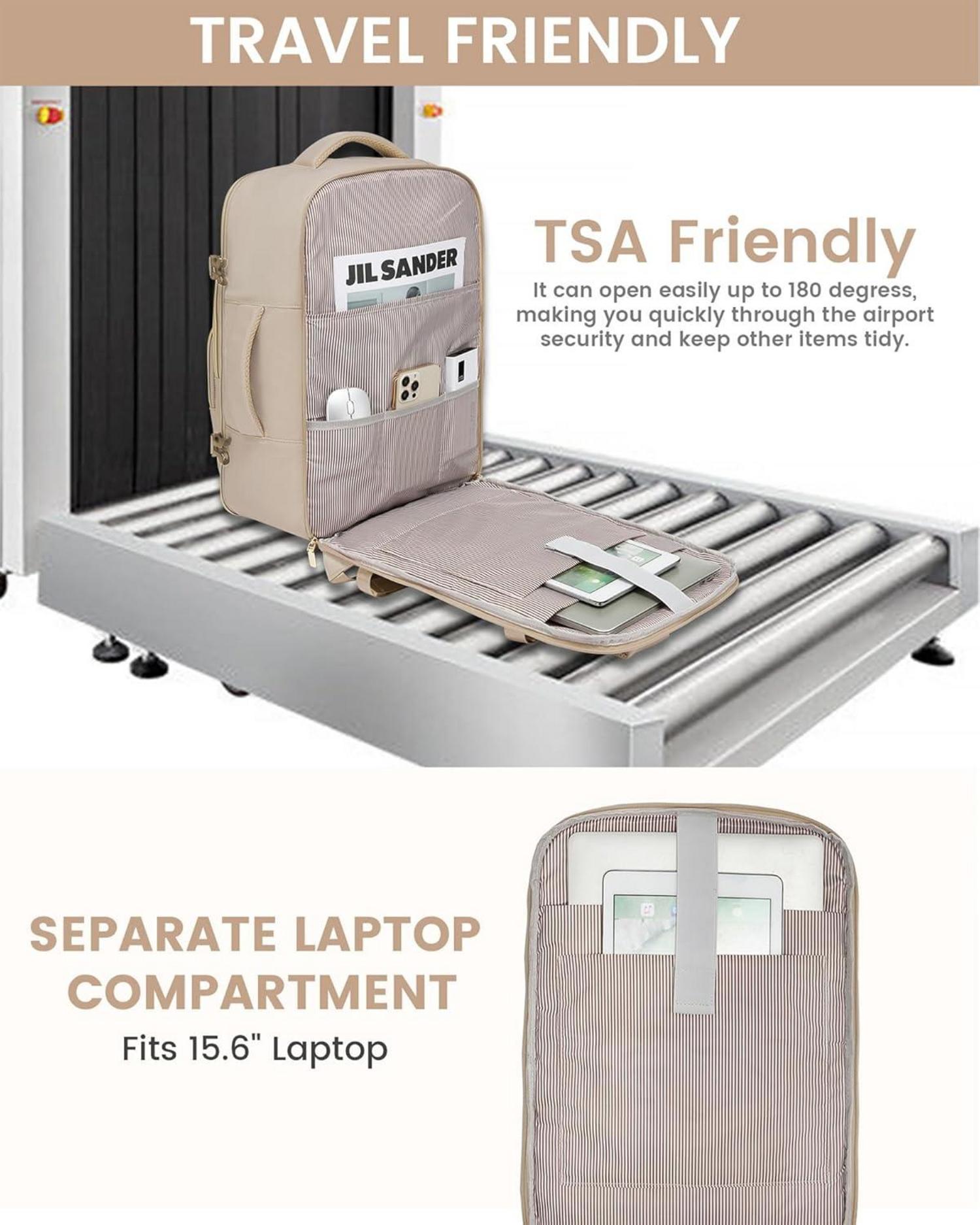 Reiserucksack Handgepäck Flugzeug 30L Damen Wasserdicht Laptop 15,6