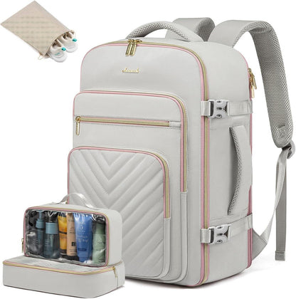 40L LOVEVOOK Reiserucksack Damen Handgepäck Flugzeug Grau