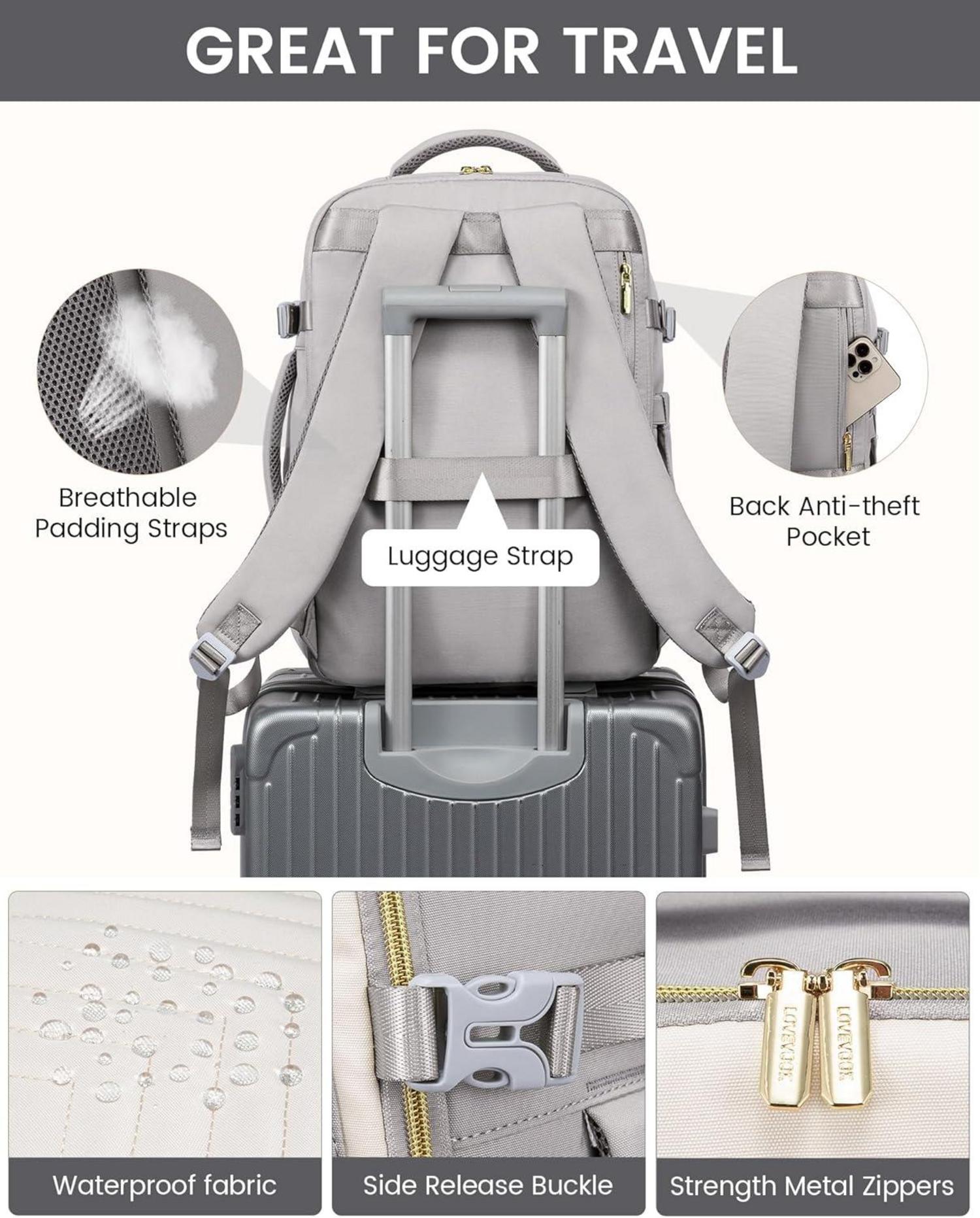 Handgepäck Rucksack Damen 40L Wasserdicht Laptop 17 Zoll Travel Backpack