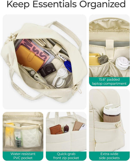 Bagsmart Sporttasche Damen 31L Wasserabweisend Laptop-Handgepäck