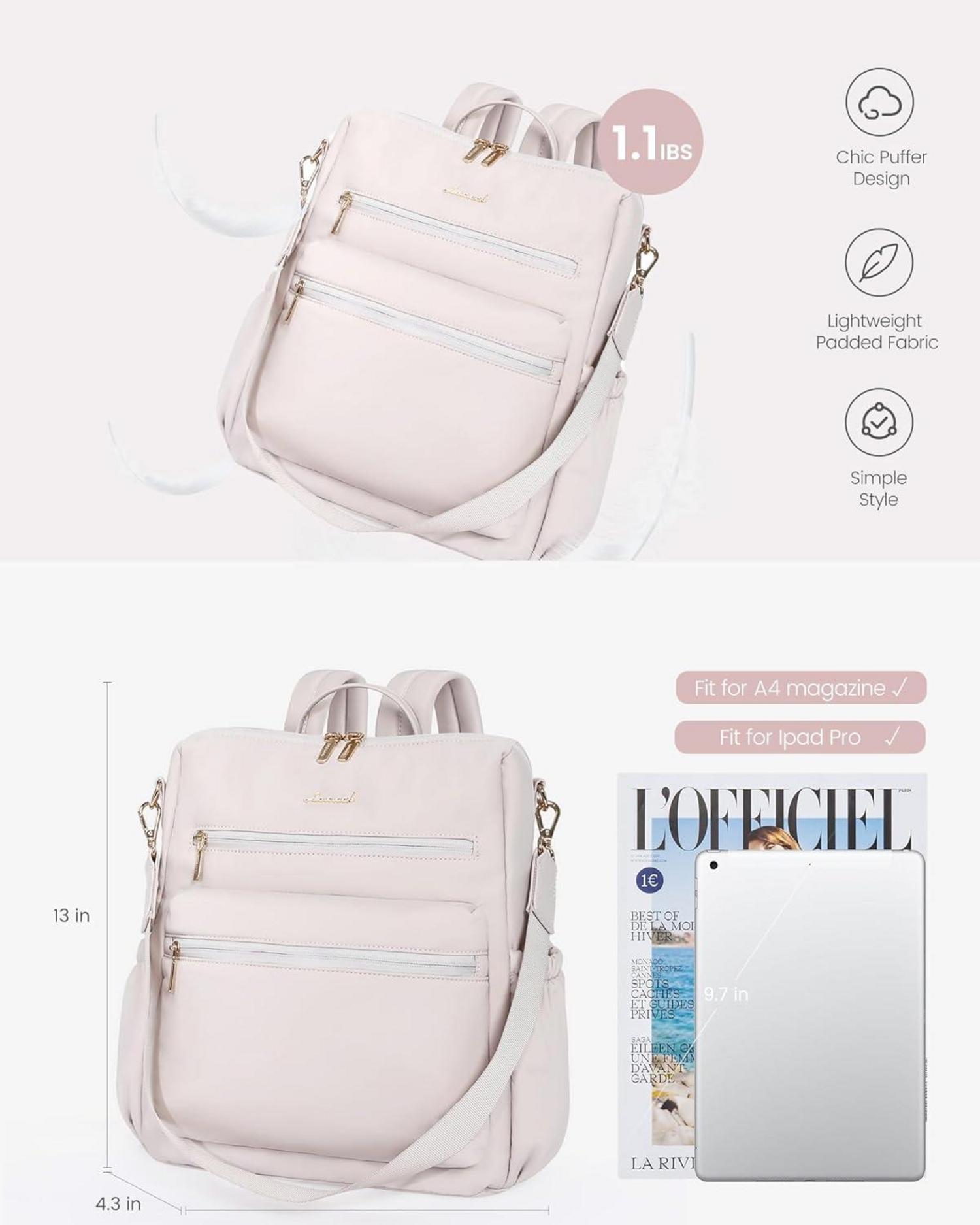 Rucksack Damen Klein Wasserdicht Daypack Schulrucksack Elegant