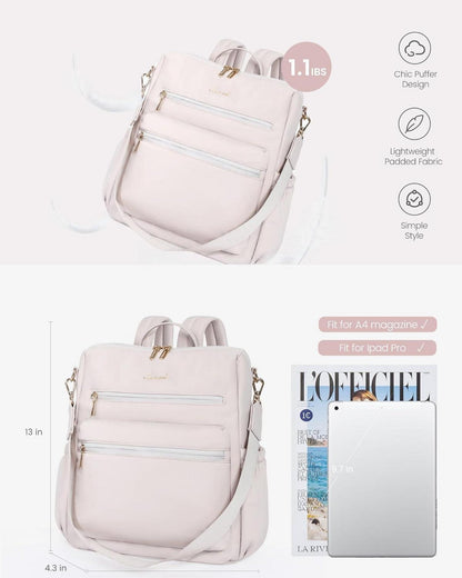 Rucksack Damen Klein Wasserdicht Daypack Schulrucksack Elegant