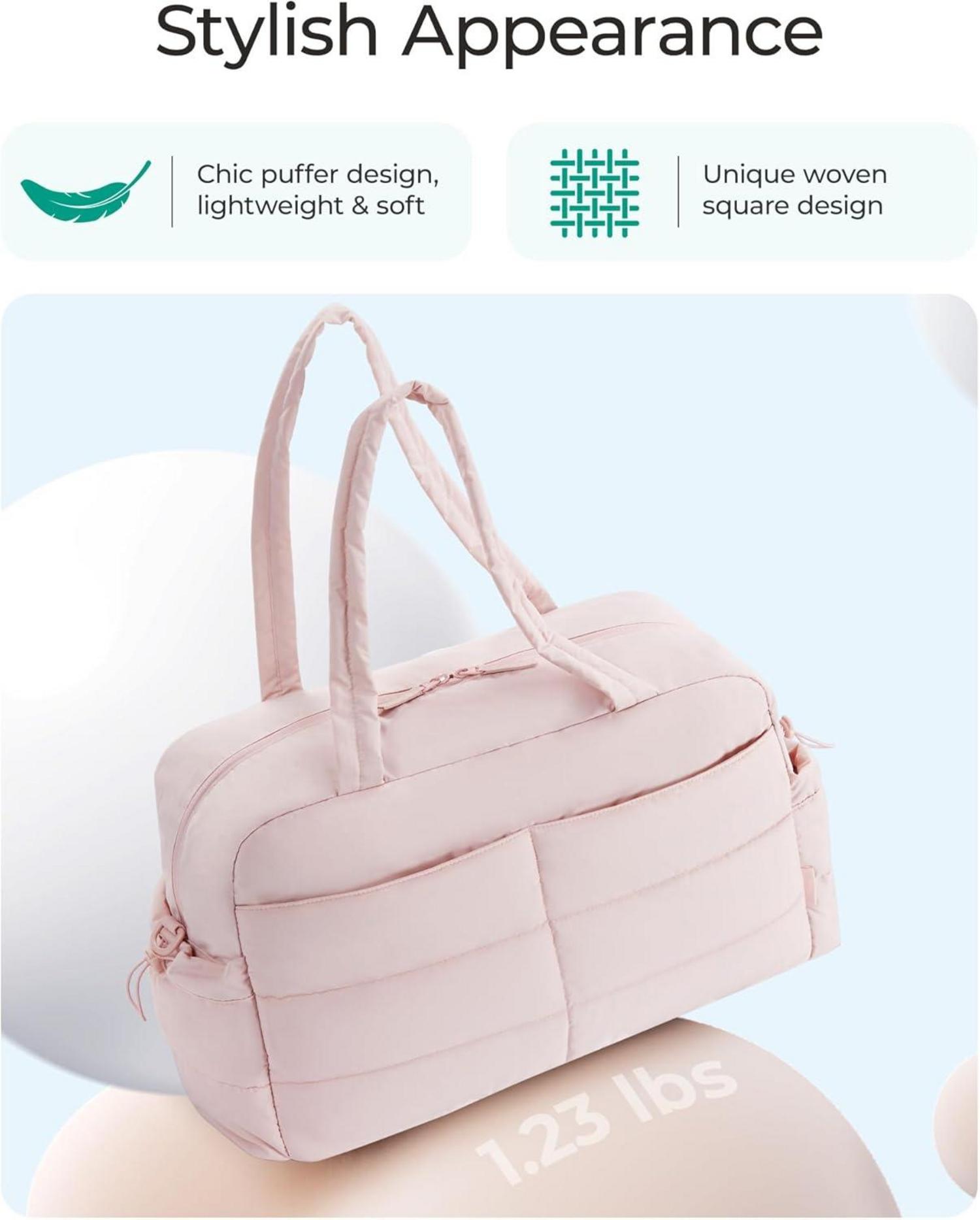Bagsmart Reisetasche Sporttasche 31L Wasserabweisend Rosa
