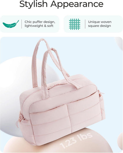 Bagsmart Reisetasche Sporttasche 31L Wasserabweisend Rosa