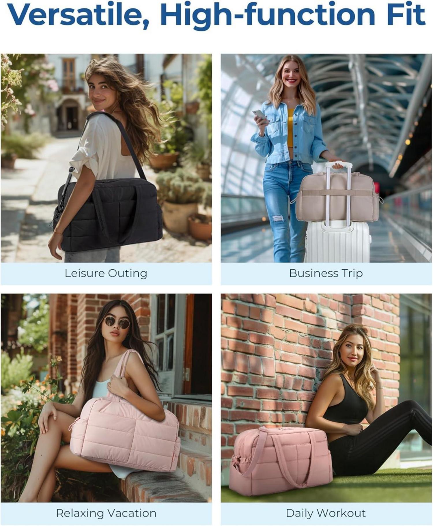 Reisetasche Damen 31L Wasserabweisend Weekender Sporttasche Handgepäck
