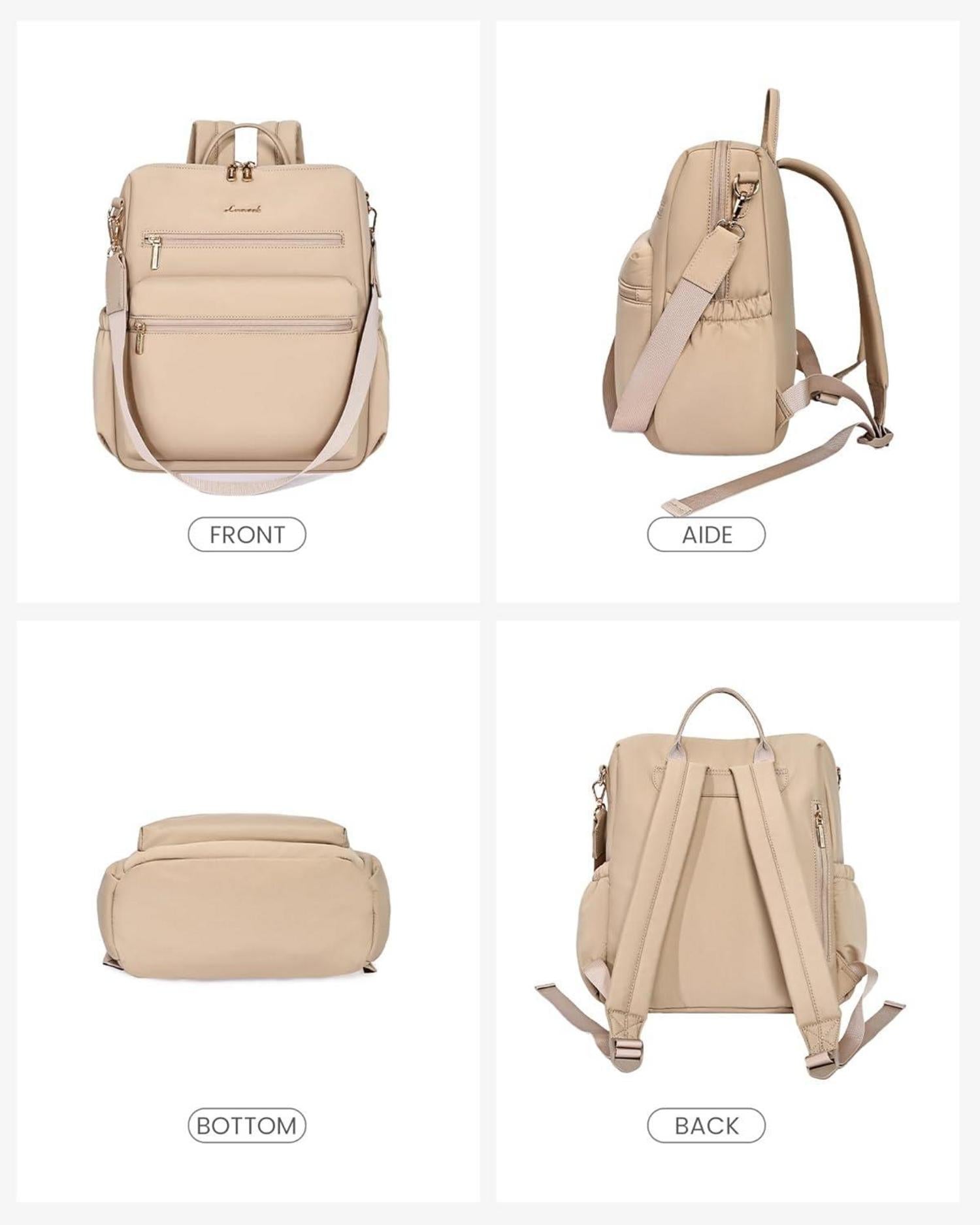 LOVEVOOK Damen Rucksack 2in1 Handtasche wasserdichte Schultertasche