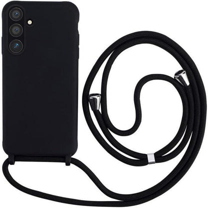 Handyhülle mit Band für Samsung Galaxy S24 FE, Schwarz
